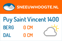 Sneeuwhoogte Puy Saint Vincent 1400